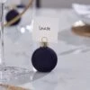 Navy Flocked Bauble Place Card Holders (6pk) -Festive Home 23 xmasacc485