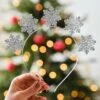 Silver Snowflake Metal Christmas Headband -Festive Home 23 xmasacc519
