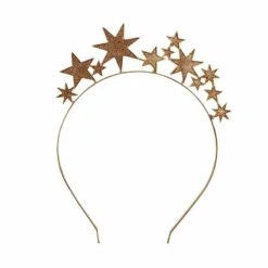 Gold Glitter Metal Star Headband -Festive Home 23 xmasacc523a2