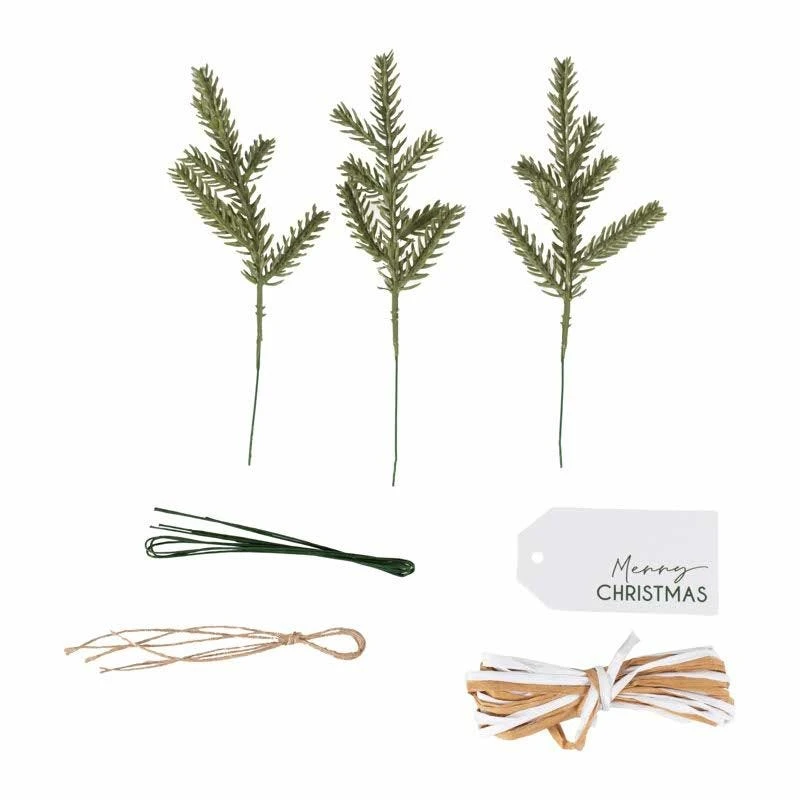 Ribbon, Foliage, Tags & Wooden Present Toppers Set 5 Ribbon, Foliage, Tags & Wooden Present Toppers Set - Image 3