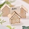 Wooden House Place Card Holders (6pk) -Festive Home 23 xmasacc527