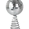 Silver Tree Disco Ball Topper -Festive Home 23 xmasacc586