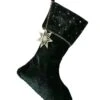 Green Velvet With Embroidery Stocking -Festive Home 23 xmasacc596