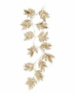 Gold Glitter Asparagus Fern Garland - 1.8m