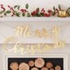 Gold Merry Christmas Acrylic Banner - 1.5m -Festive Home 23 xmasdec474