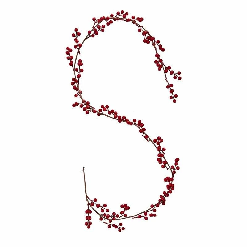 Red Berries Foliage Garland - 1.8m 3 Red Berries Foliage Garland - 1.8m - Image 2
