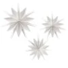White Paper Stars Hanging Decorations (7pk) -Festive Home 23 xmasdec527