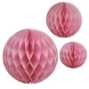 Light Pink Paper Honeycomb Hanging Decorations (3pk) 1 Light Pink Paper Honeycomb Hanging Decorations (3pk) -Festive Home 23 xmasdec549