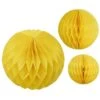 Yellow Paper Honeycomb Hanging Decorations (3pk) -Festive Home 23 xmasdec555