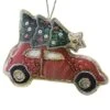 Car Tree Velvet Embroidered Decoration