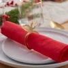Gold Acrylic Holly Napkin Rings (6pk) -Festive Home 23 xmasnapkha1