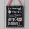 Wooden Chalkboard Christmas Wine Sign - 21.5cm -Festive Home 23 xmassign
