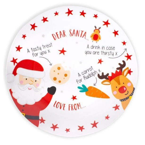 Santa & Friends Christmas Eve Ceramic Plate - 27cm 3 Santa & Friends Christmas Eve Ceramic Plate - 27cm