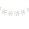 White Wooden Snowflake Bunting - 2m -Festive Home 4 12288