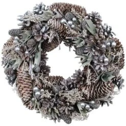 Silver Woodland Wreath - 30cm