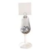 Silver Glitter Filled Wine Glass Place Card Holders (4pk) -Festive Home 4 12536