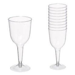 Clear Plastic Wine Glasses - 295ml (20pk)