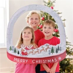 Customisable Snowglobe Christmas Photo Booth Frame -Festive Home 4 25072