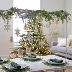 Hanging Snowflake And Honeycomb Tree Accessory Kit -Festive Home 4 25156