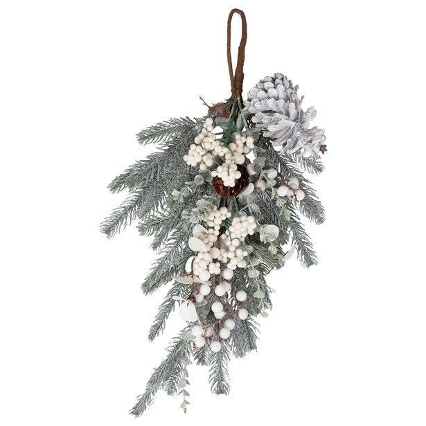 Green And White Foliage Door Swag 4 Green And White Foliage Door Swag - Image 2