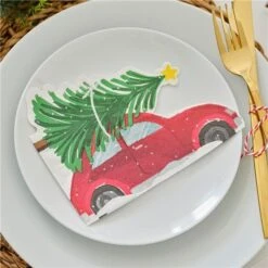 Festive Car Paper Napkins - 33cm (16pk) -Festive Home 4 25200