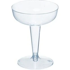Clear Plastic Champagne Saucers - 114ml (32pk)