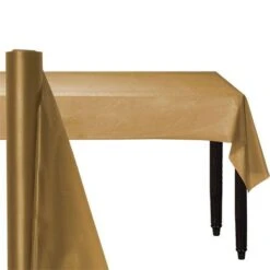 Gold Plastic Banqueting Roll - 30m X 1m