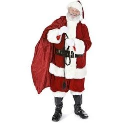 Life Size Santa With Sack Cardboard Cutout - 180cm X 95cm