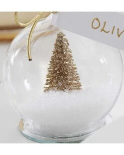 Gold Glitter Snow Globe Place Cards - 6cm -Festive Home golgplachol2 2