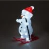 Acrylic LED Skiing Snowman - 29cm -Festive Home xmasligh050
