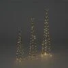 Warm White LED Iron Cone Towers (3pk) -Festive Home xmasligh069
