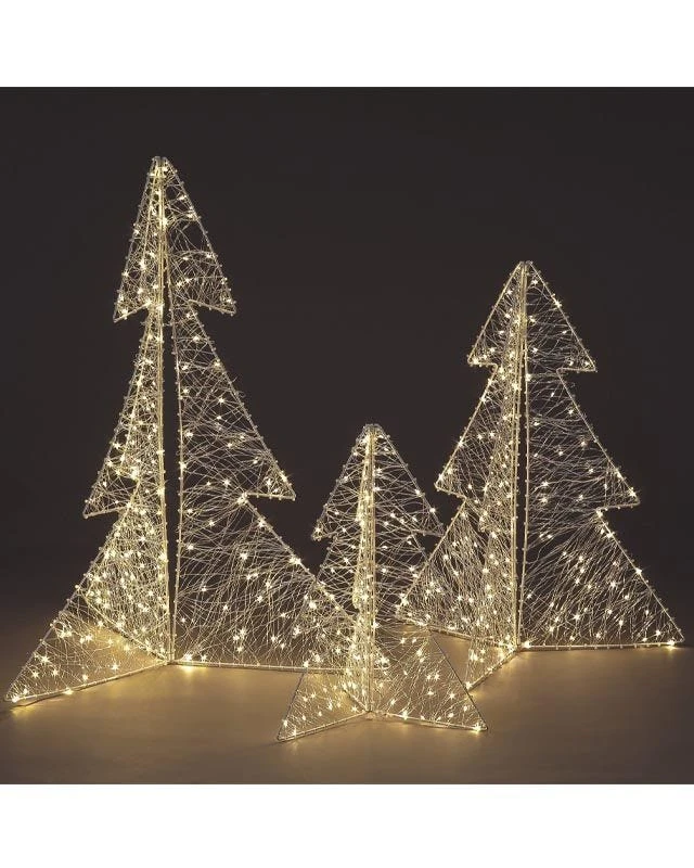 3D Christmas Tree LED Light Decorations (3pk) 3 3D Christmas Tree LED Light Decorations (3pk)