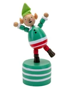 Christmas Wooden Pushing Puppet - 13cm -Festive Home xmastoy171 5