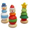 Christmas Wooden Tower Stacking Game - 13cm -Festive Home xmastoy172